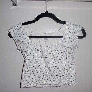 Floral Brandy Melville Baby Tee